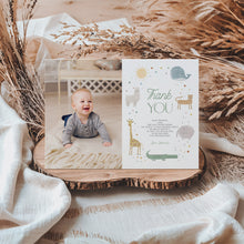 Load image into Gallery viewer, 0306 boho animal birthday Thank you card