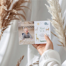 Load image into Gallery viewer, 0306 boho animal birthday Thank you card