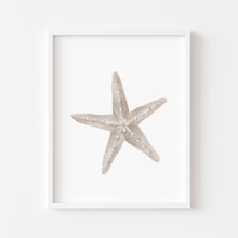 Load image into Gallery viewer, Coastal beige star fish art print 07-119