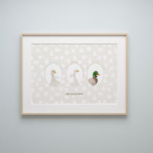 Load image into Gallery viewer, Watercolor whimsical silly goose art print 2 07-276