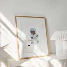 Load image into Gallery viewer, Sports teddy bear art print ( Choose your print ) 07-340