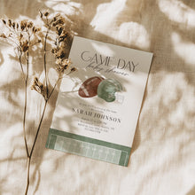 Load image into Gallery viewer, 2032 Sage green Game day Football Sports Baby Boy Shower Invite, Editable Template, Digital Download