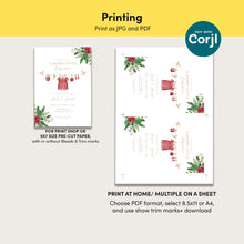 Load image into Gallery viewer, 2029 Christmas Baby Shower Invitation: Winter Girl Outfit (Editable Template)