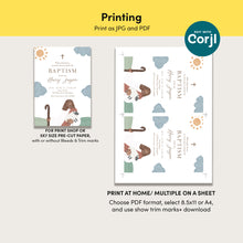 Load image into Gallery viewer, Jesus Shepherd Baptism Invitation Template, Watercolor Christian Boy Baptism Invite 0502