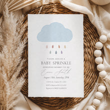 Load image into Gallery viewer, Watercolor Rainbow Baby Sprinkle Invitation, Whimsical Editable Template 2045