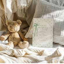 Load image into Gallery viewer, 0804 Green A Little Shamrock Is on the Way: St. Patrick's Baby Shower Invitation, Digital Download
