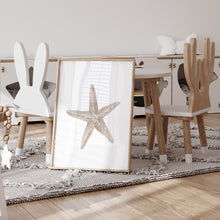 Load image into Gallery viewer, Coastal beige star fish art print 07-119