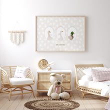 Load image into Gallery viewer, Watercolor whimsical silly goose art print 2 07-276