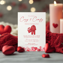 Load image into Gallery viewer, 0801 Cozy & Compy Galentines Pajamas Party Invite, Valentines Girls Night Out, Digital Download, Editable Template