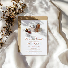 Load image into Gallery viewer, 2025 pumpkin gender reveal fall baby shower invitation template