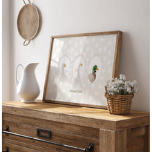 Load image into Gallery viewer, Watercolor whimsical silly goose art print 2 07-276