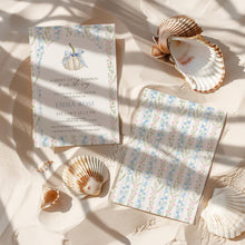 Load image into Gallery viewer, 2019 Grandmillennial pumpkin baby shower invitation template