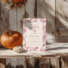 Load image into Gallery viewer, 2019 Burgundy pumpkin invitation template