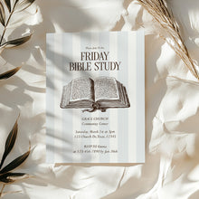 Load image into Gallery viewer, Friday Bible Study invitation template Christian Church Gathering Invite 0807