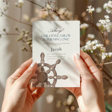 Load image into Gallery viewer, 0307 ship wheel birthday invitation