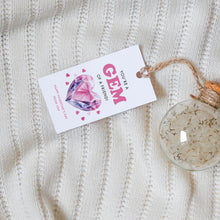 Load image into Gallery viewer, 08012 Pink Valentine Gift Tag for Kids, You’re a Gem, School Friend Favor, Digital Download