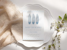 Load image into Gallery viewer, Blue baby on board baby shower party mini set 2013