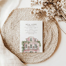 Load image into Gallery viewer, 2035 Pink New Home Celebration Housewarming Party Invite, Moving Announcement, Editable template, Digital Download