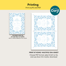 Load image into Gallery viewer, Corjl editable tolie de jouy baby shower invitation template 3 2015