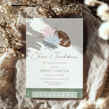 Load image into Gallery viewer, 2032 Cheer & Touchdown Sports Football Baby Shower Invite, Editable Template, Digital Download