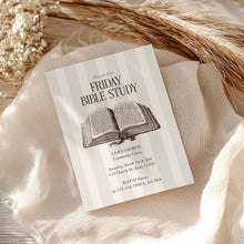 Load image into Gallery viewer, Friday Bible Study invitation template Christian Church Gathering Invite 0807