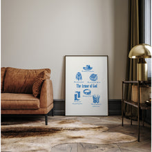 Load image into Gallery viewer, Blue Western Cowboy the armor of God art print