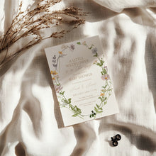 Load image into Gallery viewer, 2025 little wild flower fall baby shower invitation template