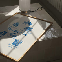 Load image into Gallery viewer, Blue Western Cowboy the armor of God art print