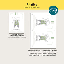 Load image into Gallery viewer, 0304 Green Korean first birthday dol invitation