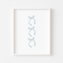Load image into Gallery viewer, Blue watercolor whimsical nursery coquette style art prints (Choose your print) 07-278