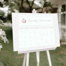 Load image into Gallery viewer, 2019 pink pumpkin baby shower baby arrival calendar template