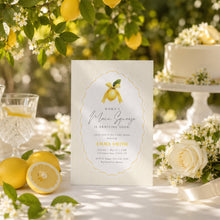 Load image into Gallery viewer, Lemon Main Squeeze Baby Shower Invitation | Elegant Preppy Summer Invite 2046