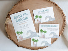 Load image into Gallery viewer, Wave Baby on bard baby shower party mini set 2013