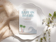 Load image into Gallery viewer, Wave Baby on bard baby shower party mini set 2013