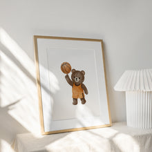 Load image into Gallery viewer, Sports teddy bear art print ( Choose your print ) 07-340