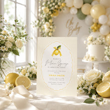 Load image into Gallery viewer, Lemon Main Squeeze Baby Shower Invitation | Elegant Preppy Summer Invite 2046