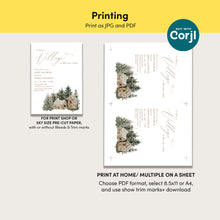 Load image into Gallery viewer, 2033 It takes a Village Winter Wonderland Baby Shower Invite, Christmas Editable template, Digital Download