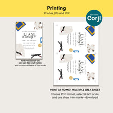 Load image into Gallery viewer, Jujitsu Birthday Invitation Editable Template, Martial Arts Sports Birthday Invite Kids Teen 0337