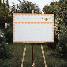 Load image into Gallery viewer, Fall pumpkin baby shower due date calendar, guess the arrival, baby shower game, digital download, editable template, 2028