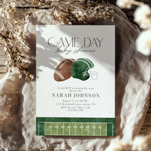 Load image into Gallery viewer, 2032 green Game day Football Sports Baby Boy Shower Invite, Editable Template, Digital Download
