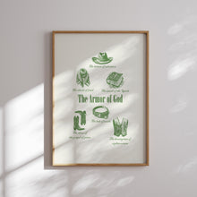 Load image into Gallery viewer, Green Western Cowboy the armor of God art print