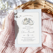 Load image into Gallery viewer, 2018 baby shoes baby shower invitation