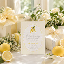Load image into Gallery viewer, Lemon Main Squeeze Baby Shower Invitation | Elegant Preppy Summer Invite 2046