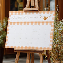 Load image into Gallery viewer, Fall pumpkin baby shower due date calendar, guess the arrival, baby shower game, digital download, editable template, 2028