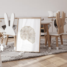 Load image into Gallery viewer, Coastal beige sea shell art print 07-119