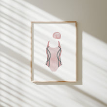 Load image into Gallery viewer, Watercolor swimming art print (Choose your print) 07-336