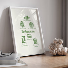 Load image into Gallery viewer, Green Western Cowboy the armor of God art print