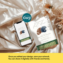 Load image into Gallery viewer, 0325 First Down Football 1st Birthday Invitation Editable Template, Digital Download