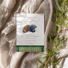 Load image into Gallery viewer, 0325 First Down Football 1st Birthday Invitation Editable Template, Digital Download
