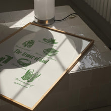 Load image into Gallery viewer, Green Western Cowboy the armor of God art print